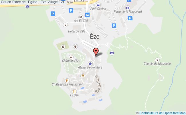 plan Place de l'Église - Eze Village 