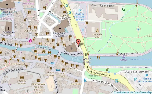 plan Place de l'Hôtel-de-Ville d'Annecy 