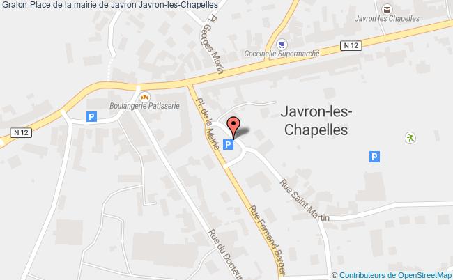plan Place de la mairie de Javron 