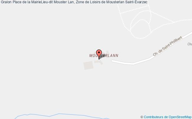 plan Place de la MairieLieu-dit Mouster Lan, Zone de Loisirs de Mousterlan 