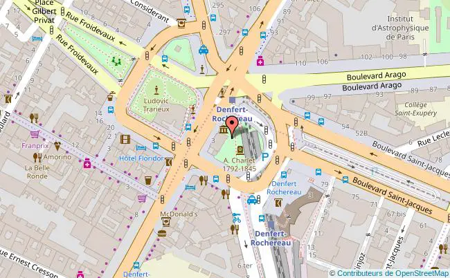 plan Place Denfert-Rochereau 