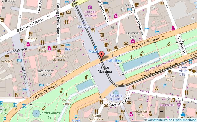 plan Place Massena Nice