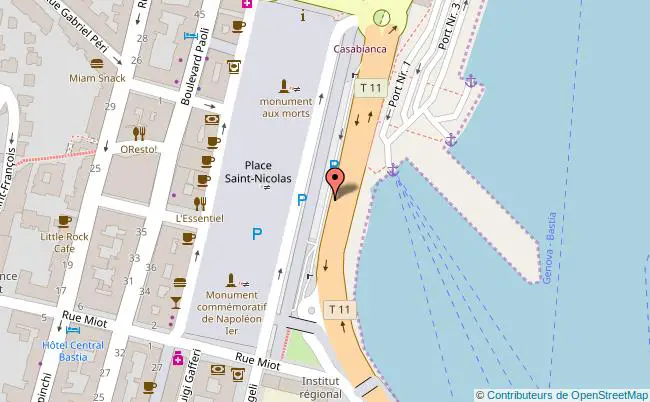 plan Place Saint-Nicolas à Bastia 