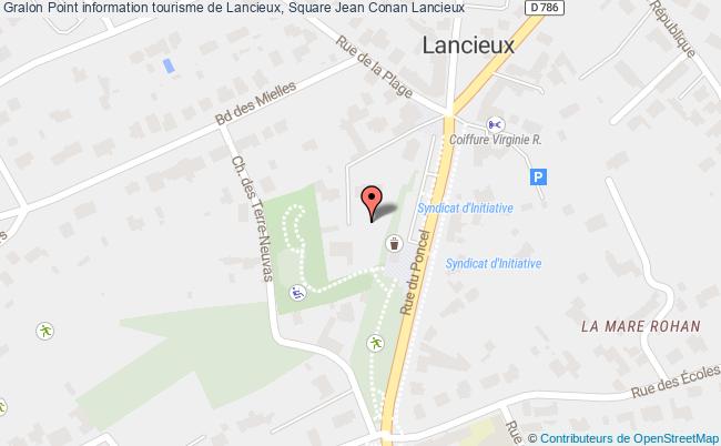 plan Point information tourisme de Lancieux, Square Jean Conan 