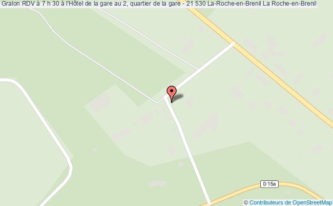plan RDV à 7 h 30 à l'Hôtel de la gare au 2, quartier de la gare - 21 530 La-Roche-en-Brenil 