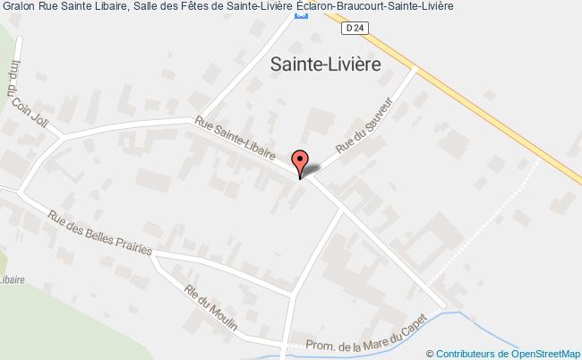 plan Rue Sainte Libaire, Salle des Fêtes de Sainte-Livière 