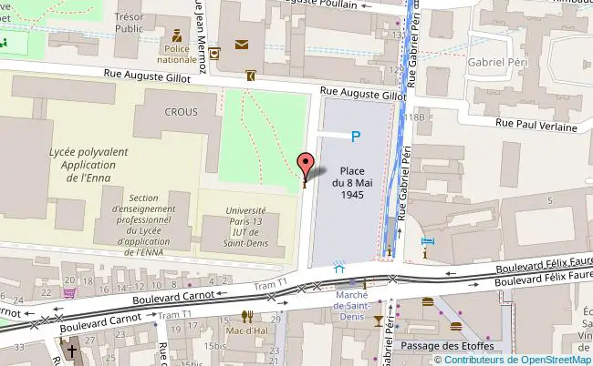 plan Université Paris 13 - IUT de Saint-Denis 