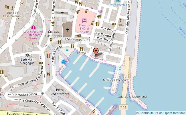 plan Vieux Port de Bastia 