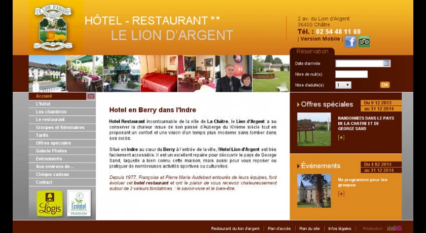 Hôtel-restaurant Le Lion D'argent  La châtre