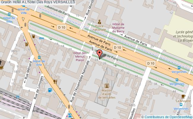 plan A L'hotel Des Roys VERSAILLES