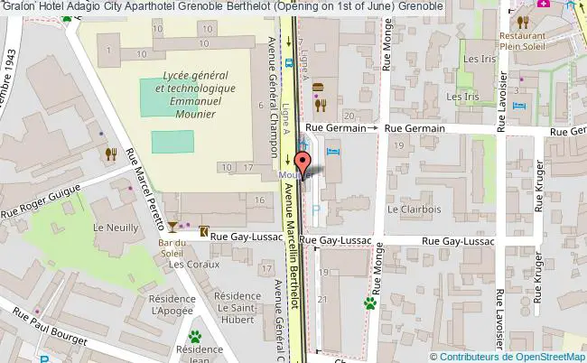 plan Adagio City Aparthotel Grenoble Berthelot (opening On 1st Of June) Grenoble