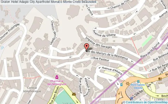 plan Adagio City Aparthotel Monaco Monte Cristo Beausoleil
