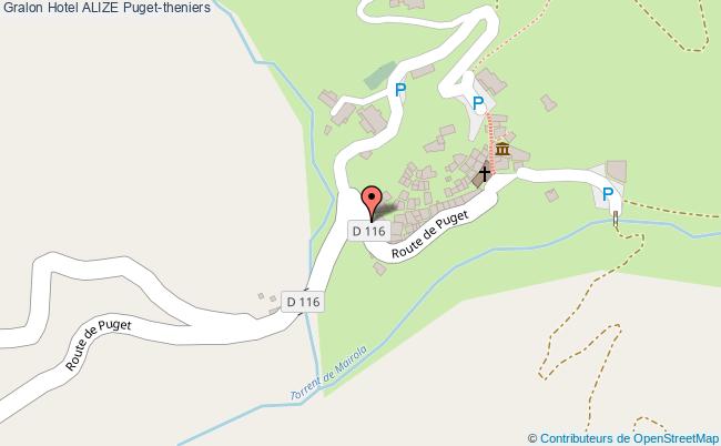 plan Hotel Alize Puget-theniers