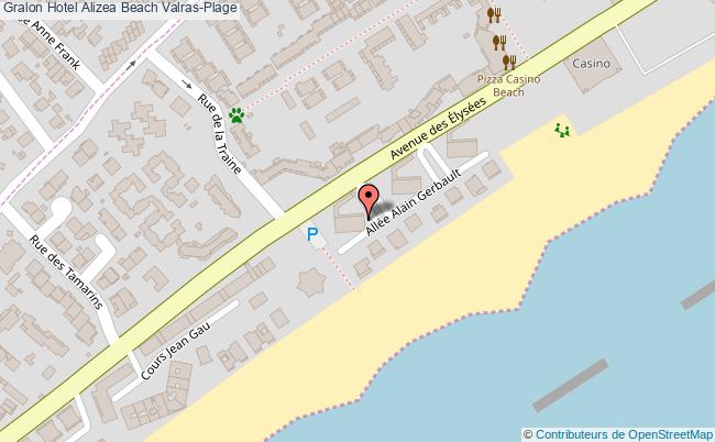 plan Hotel Alizea Beach Valras-Plage