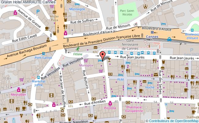 plan Hotel Amiraute Cannes