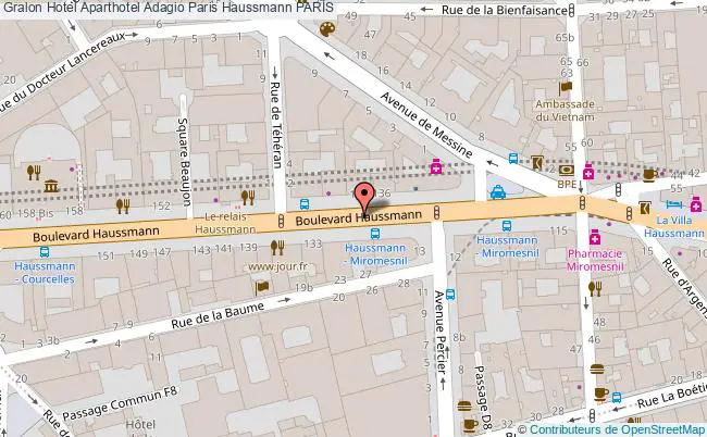 plan Résidence Aparthotel Adagio Paris Haussmann PARIS