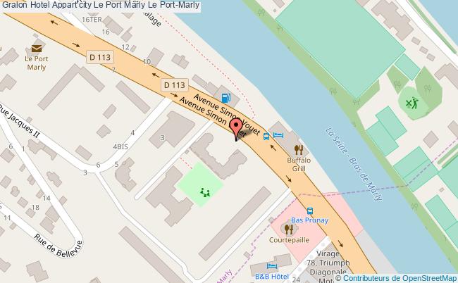 plan Hotel Appart'city Le Port Marly Le Port-Marly