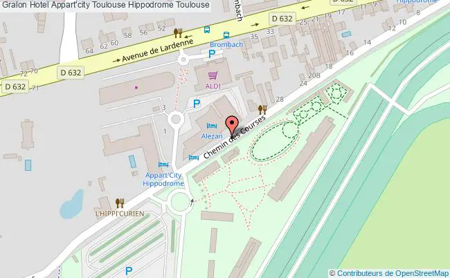 plan Hotel Appart'city Toulouse Hippodrome Toulouse