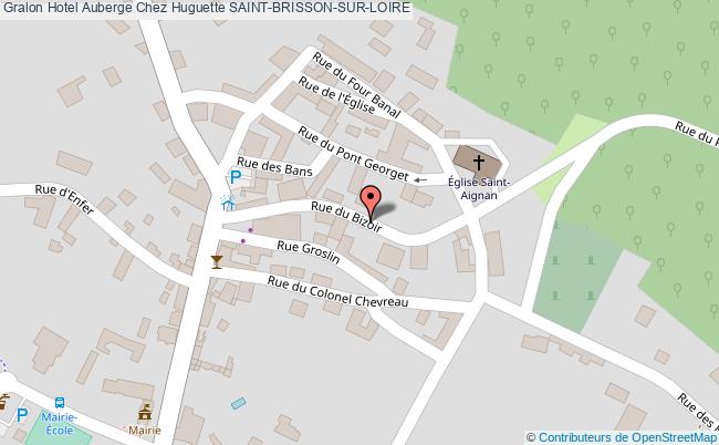 plan Hotel Auberge Chez Huguette SAINT-BRISSON-SUR-LOIRE