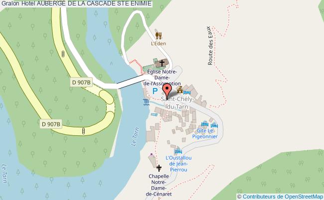 plan Hotel Auberge De La Cascade STE ENIMIE