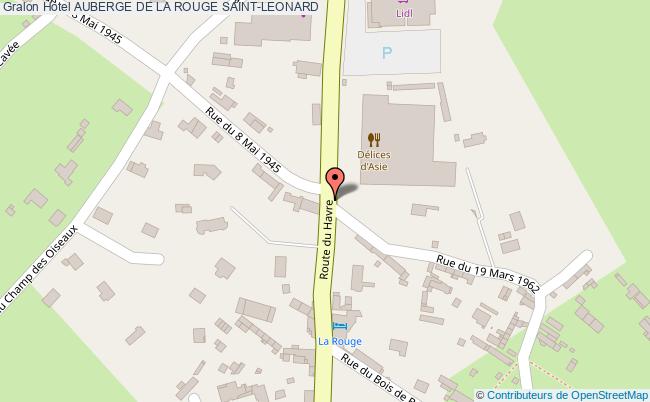 plan Hotel Auberge De La Rouge SAINT-LEONARD