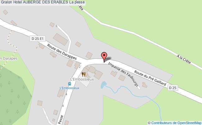 plan Hotel Auberge Des Erables La pesse