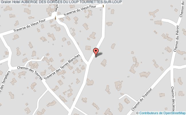 plan Hotel Auberge Des Gorges Du Loup TOURRETTES-SUR-LOUP