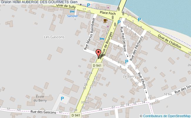plan Hotel Auberge Des Gourmets Gien