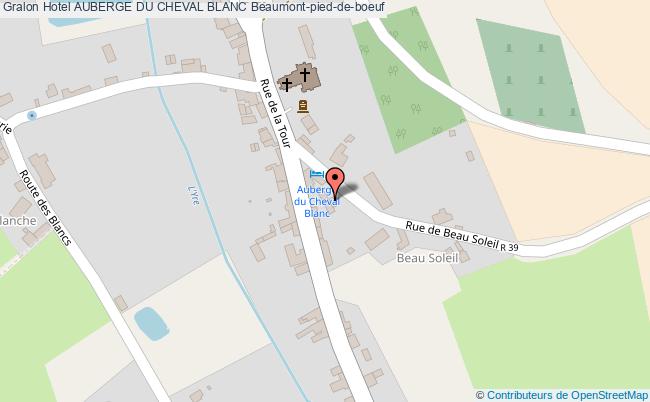 plan Hotel Auberge Du Cheval Blanc Beaumont-pied-de-boeuf