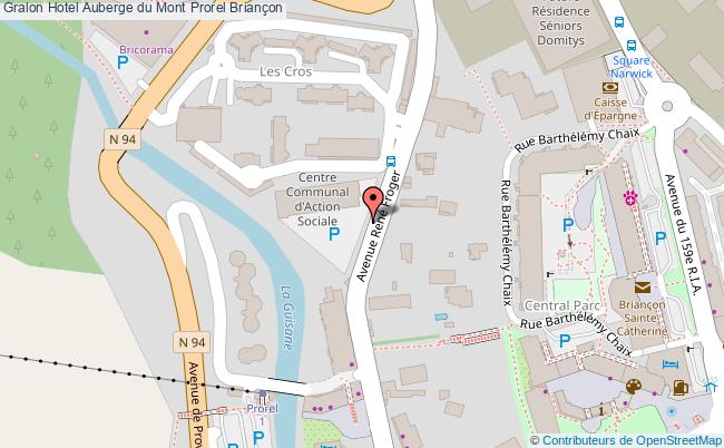 plan Hotel Auberge Du Mont Prorel Briançon