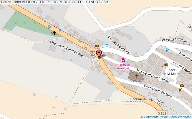plan Hotel Auberge Du Poids Public ST FELIX LAURAGAIS