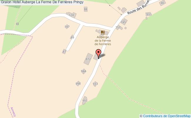 plan Hotel Auberge La Ferme De Ferrières Pringy