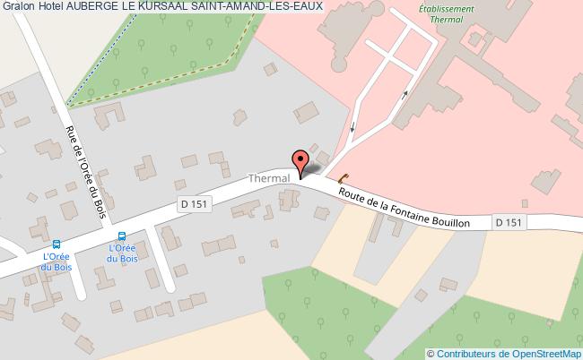 plan Hotel Auberge Le Kursaal SAINT-AMAND-LES-EAUX