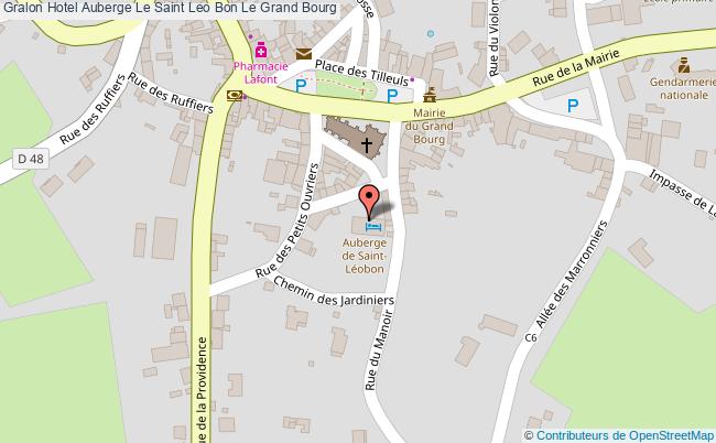 plan Hotel Auberge Le Saint Leo Bon Le Grand Bourg