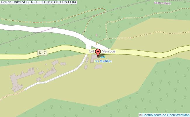 plan Hotel Auberge Les Myrtilles FOIX