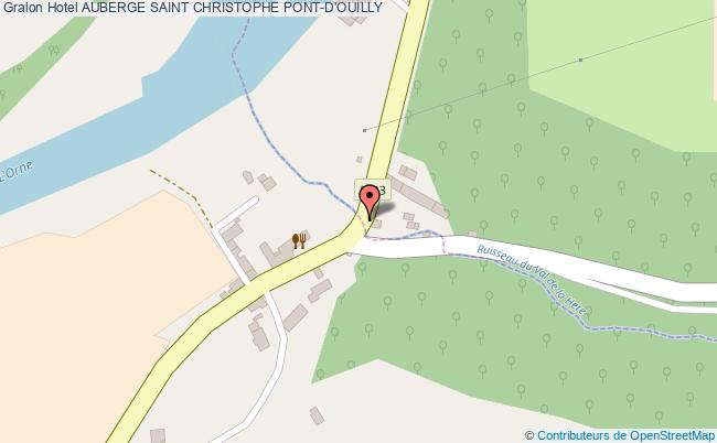 plan Hotel Auberge Saint Christophe PONT-D'OUILLY