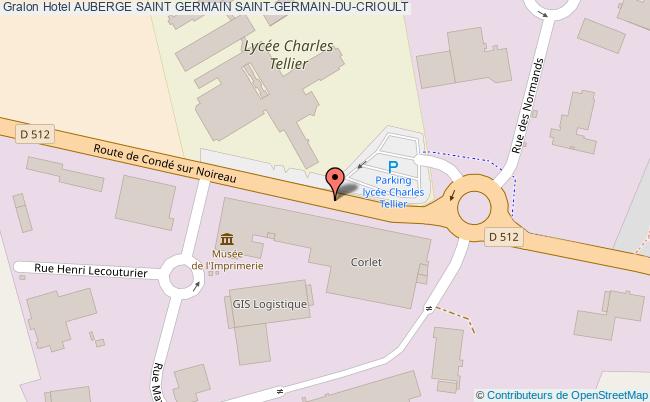 plan Hotel Auberge Saint Germain SAINT-GERMAIN-DU-CRIOULT