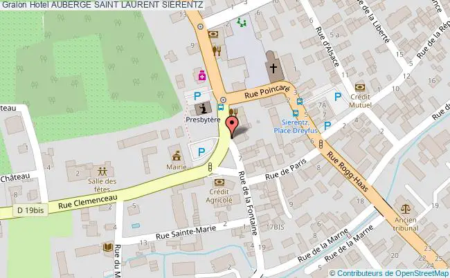 plan Hotel Auberge Saint Laurent SIERENTZ