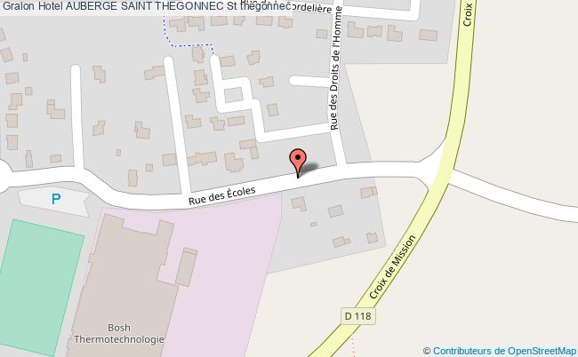 plan Hotel Auberge Saint Thegonnec St thegonnec