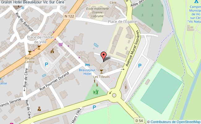 plan Hotel Beauséjour Vic Sur Cère