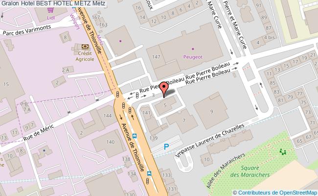 plan Best Hotel Metz Metz