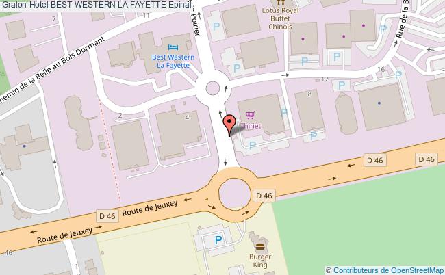 plan Hotel Best Western La Fayette Epinal