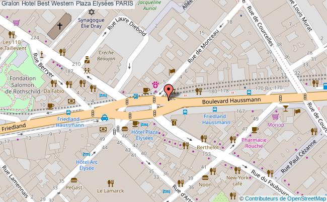 plan Hotel Best Western Plaza Elysées PARIS