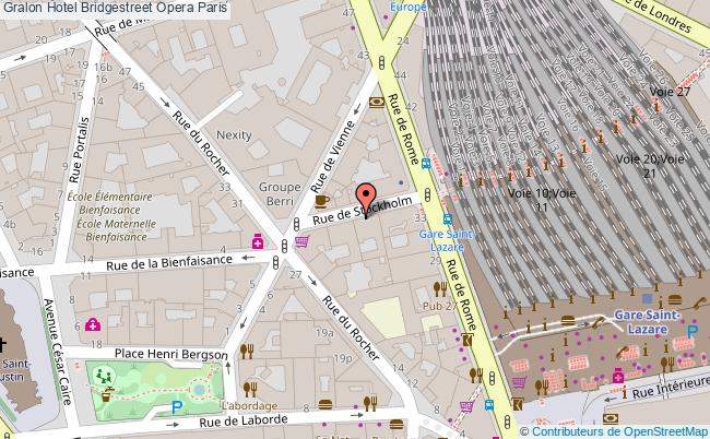 plan Hotel Bridgestreet Opera Paris