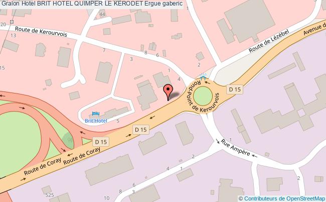 plan Brit Hotel Quimper Le Kerodet Ergue gaberic