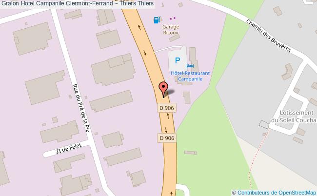 plan Hotel Campanile Clermont-ferrand ~ Thiers Thiers