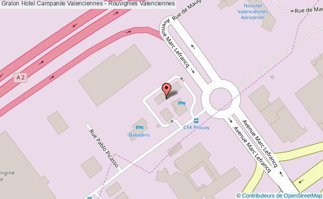 plan Hotel Campanile Valenciennes - Rouvignies Valenciennes