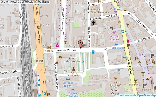 plan Cécil Hôtel Aix-les-Bains
