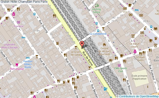 plan Hotel Champlain Paris Paris