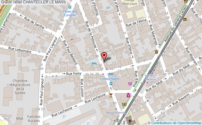 plan Hotel Chantecler LE MANS